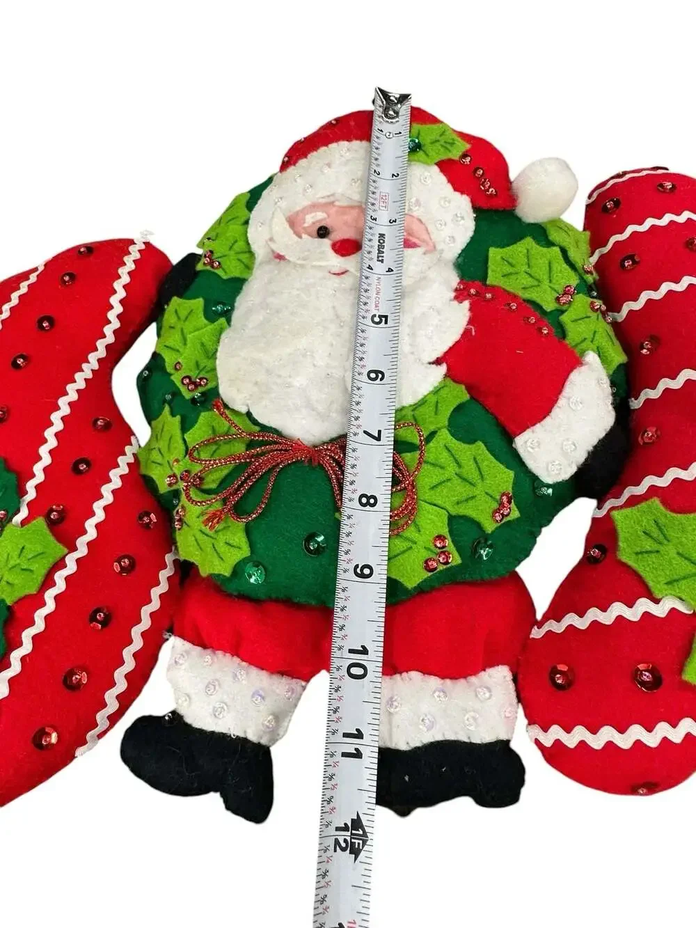 Bucilla Jolly Santa Felt Wall Hanging Decoration Christmas Joy